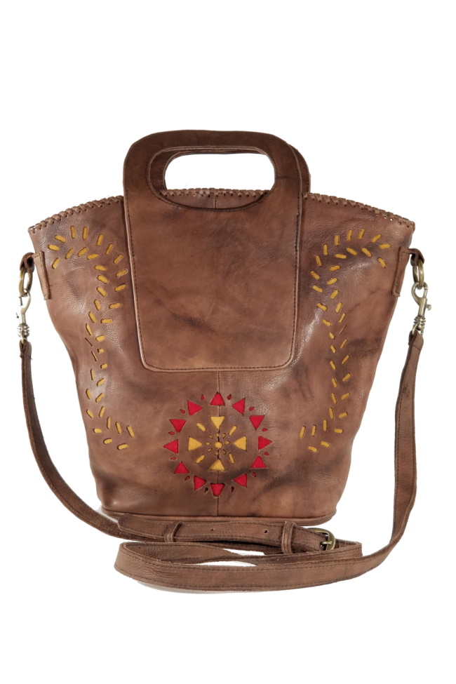 (image for) Amarillo Soft Leather Bucket Cross Body Bag
